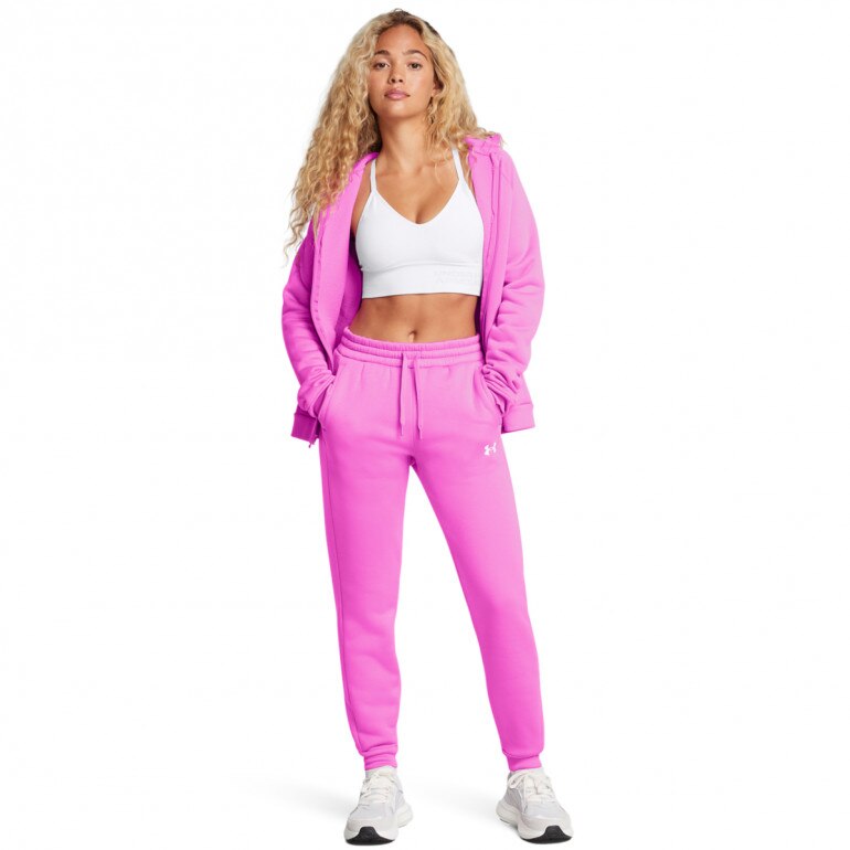 Damskie spodnie treningowe Under Armour Armour Fleece Jogger - różowe