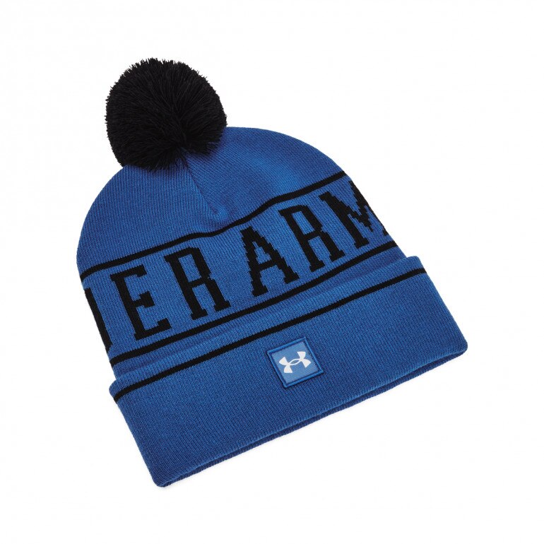 Męska czapka zimowa Under Armour M Halftime Pom Beanie - niebieska