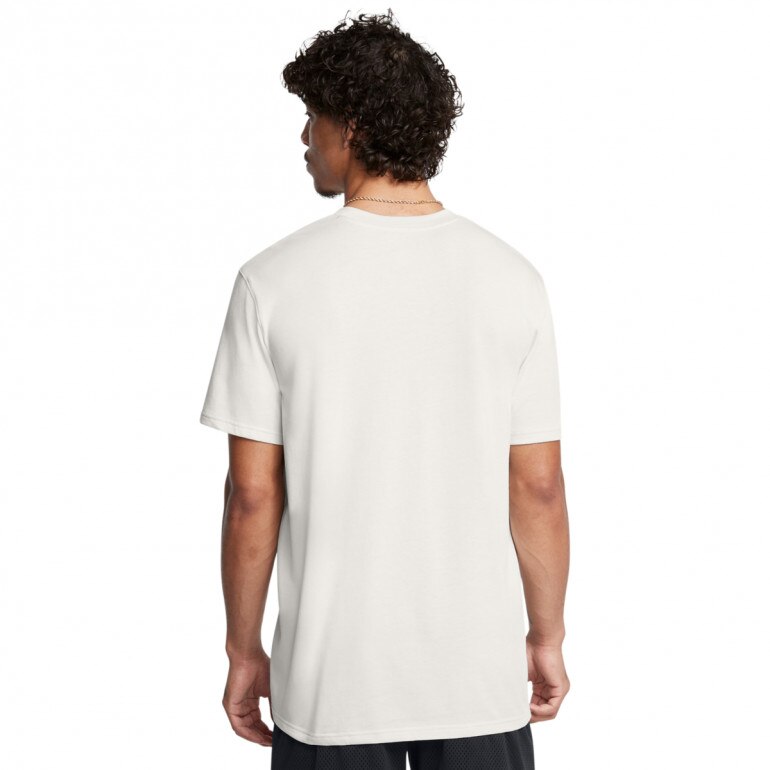 Męska koszulka do koszykówki Under Armour Curry Logo Heavyweight - biała
