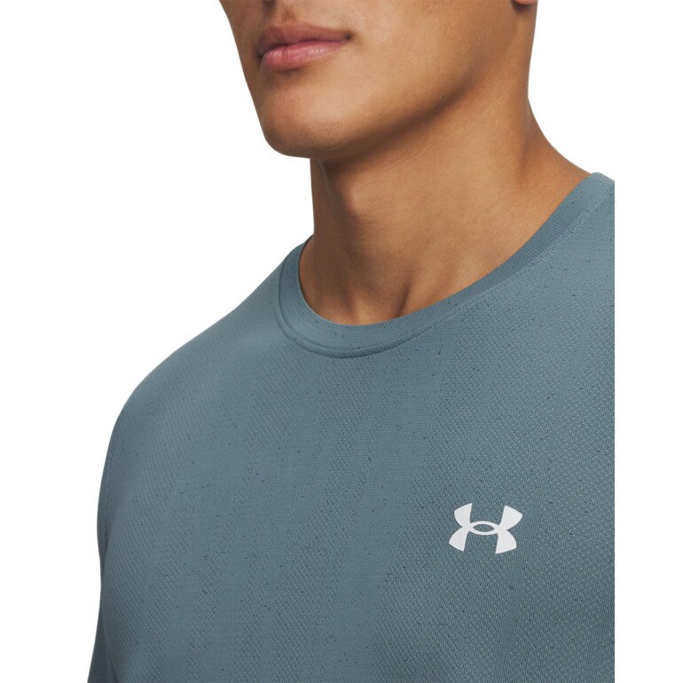 Męska koszulka treningowa Under Armour Vanish Seamless Novelty SS - niebieska