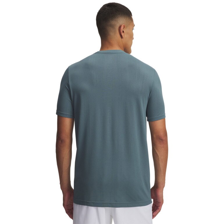 Męska koszulka treningowa Under Armour Vanish Seamless Novelty SS - niebieska