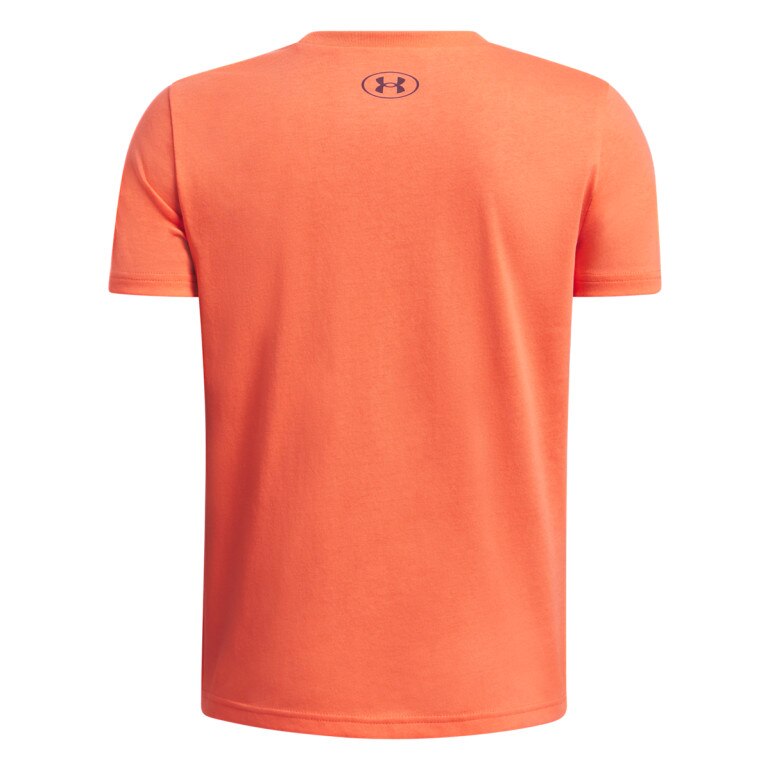 Chłopięcy t-shirt z nadrukiem Under Armour UA Boxed Sports - czerwona