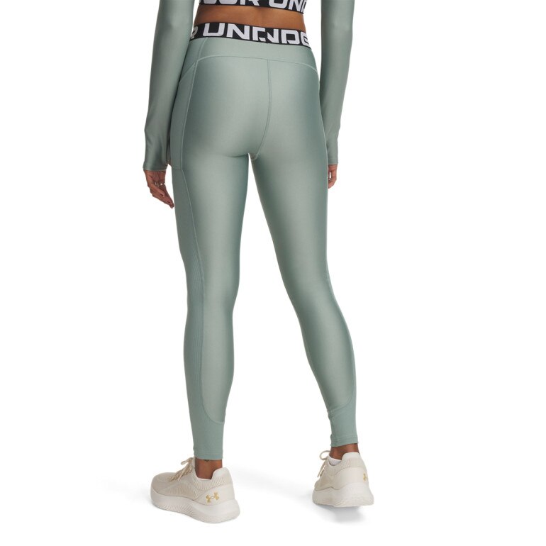 Damskie legginsy treningowe Under Armour Heatgear Rib Legging - zielone