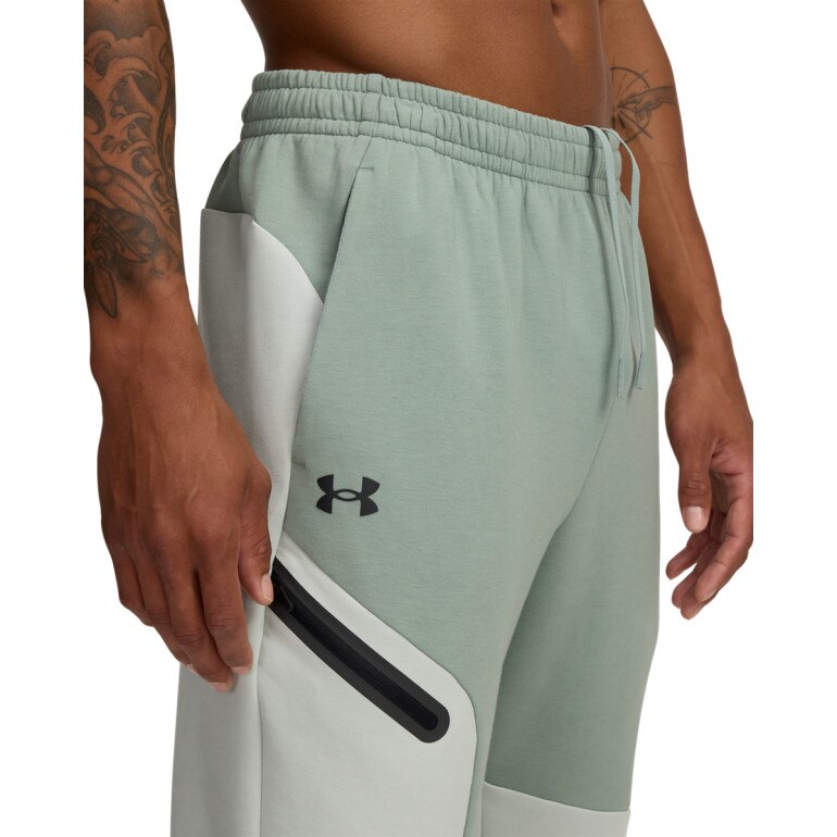 Męskie spodnie treningowe Under Armour UA Unstoppable Flc Jgr Eu - zielone