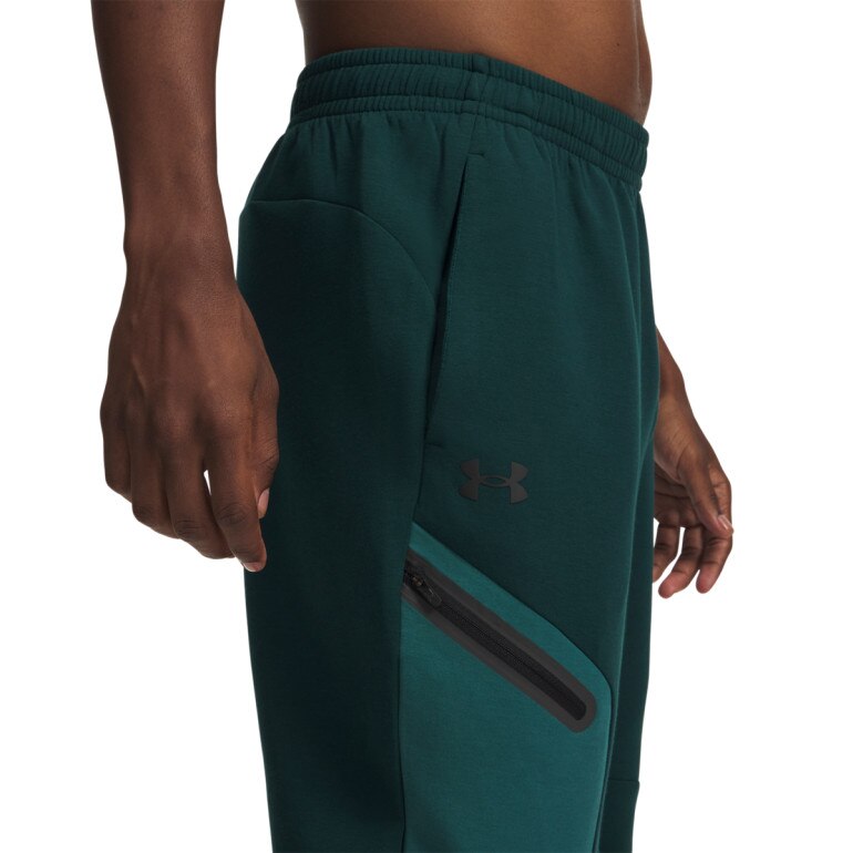 Męskie spodnie treningowe Under Armour UA Unstoppable Flc Jgr Eu - zielone