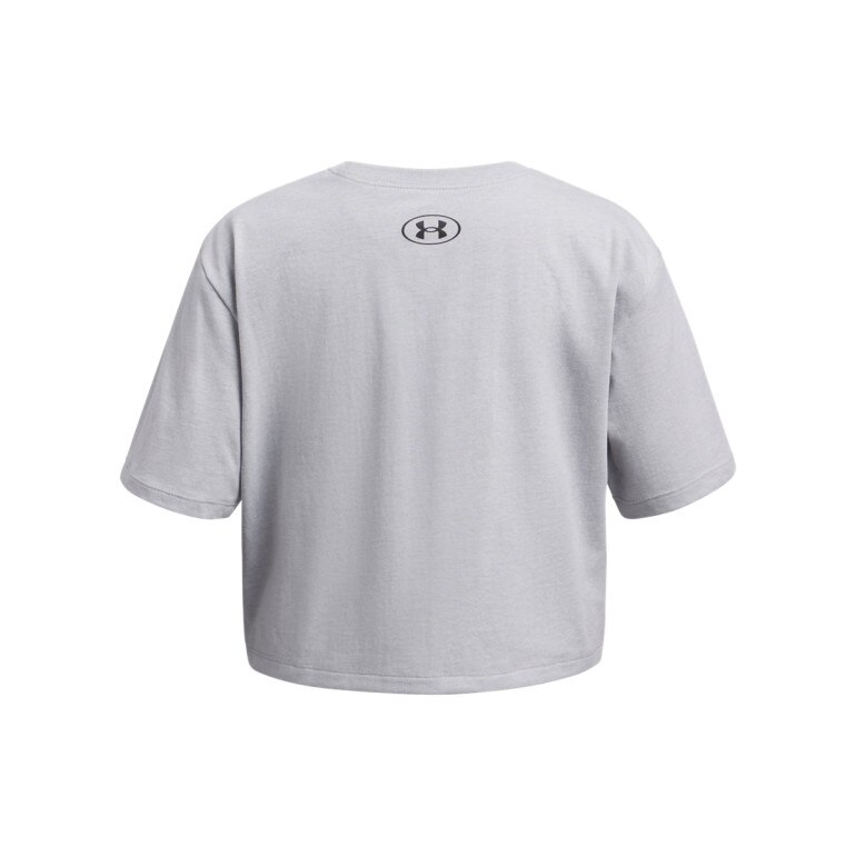 Dziewczęca koszulka oversize Under Armour UA Rival SS - szara