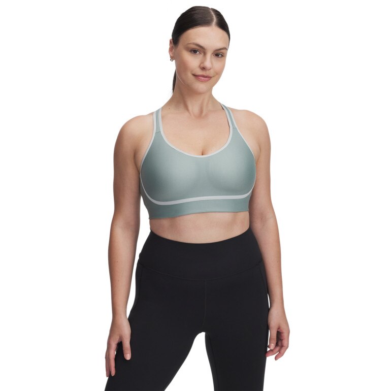Biustonosz treningowy Under Armour Infinity Mid Piped - zielony