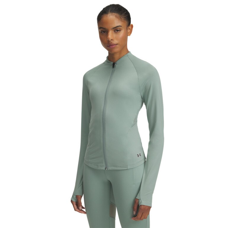 Damski longsleeve treningowy Under Armour Vanish Elite Vent FZ - zielony