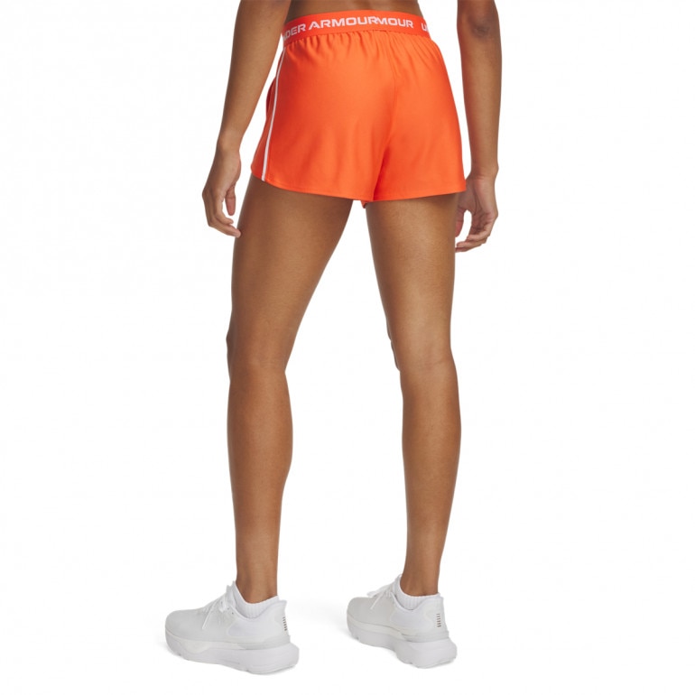 Damskie spodnie treningowe Under Armour Tech Play Up Shorts - pomarańczowe