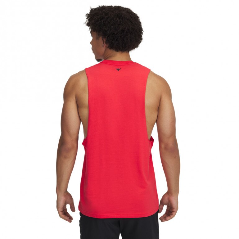 Męski top treningowy Under Armour Project Rock Iron Tank - czerwony 