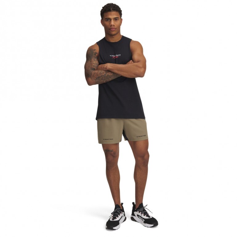 Męski top treningowy Under Armour Project Rock Tank - czarny