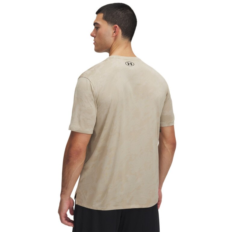 Męska koszulka treningowa Under Armour UA Tech Vent Jcqrd SS - beżowa