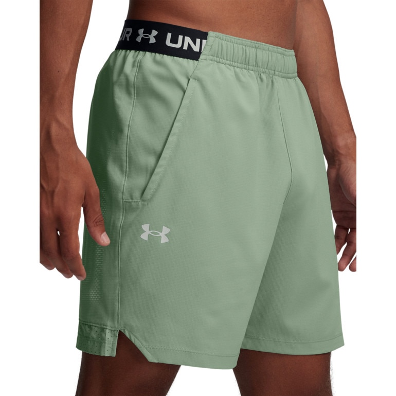 Męskie spodenki treningowe Under Armour Vanish Woven 6in Graphic Sts - zielone