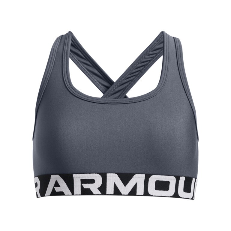Dziewczęcy biustonosz treningowy Under Armour G Crossback Bra - szary