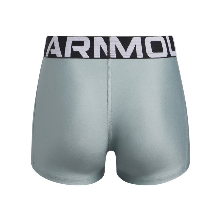 Dziewczęce krótkie legginsy treningowe Under Armour G HeatGear Shorty - zielone