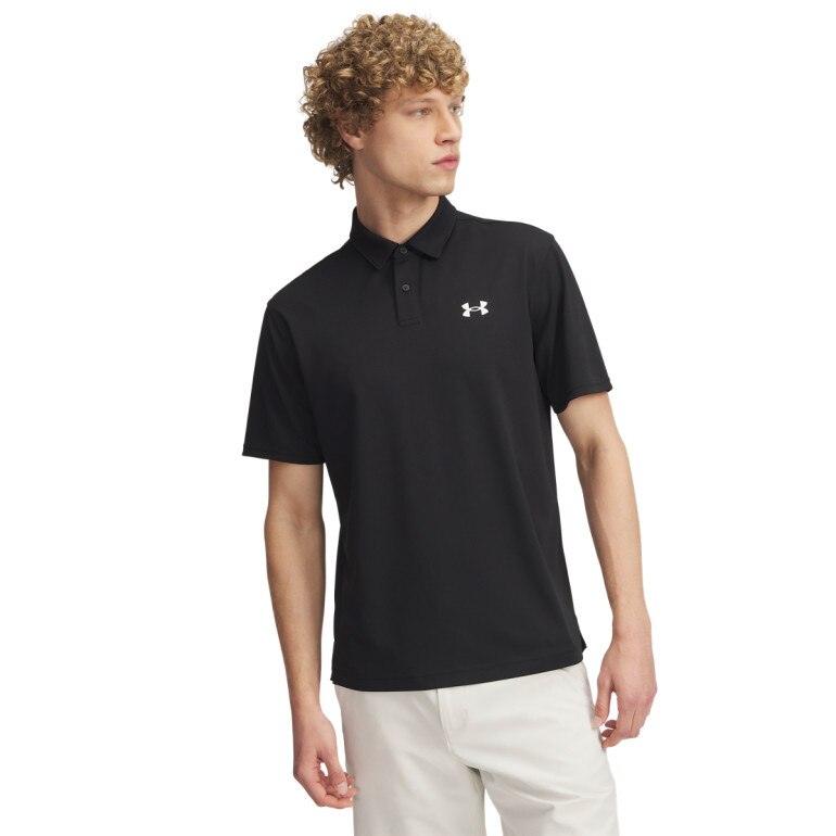Męska koszulka do golfa Under Armour UA T2G Pique Polo - czarna 