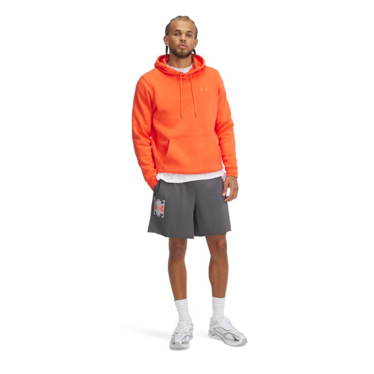 Męskie spodenki dresowe Under Armour UA Rival Terry Logo 8 in Short - szare