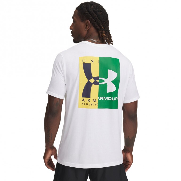 Męski t-shirt z nadrukiem Under Armour UA Evol Logo - biały