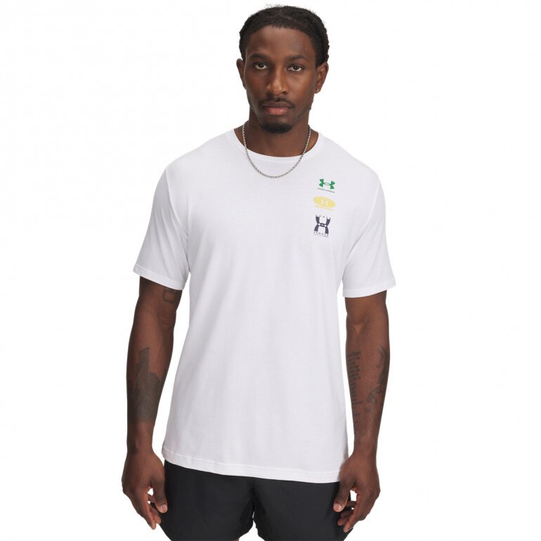 Męski t-shirt z nadrukiem Under Armour UA Evol Logo - biały