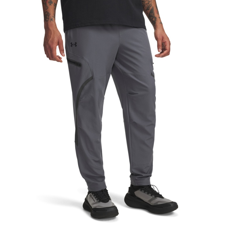 Męskie spodnie treningowe cargo UA Unstoppable Cargo Pant - szare