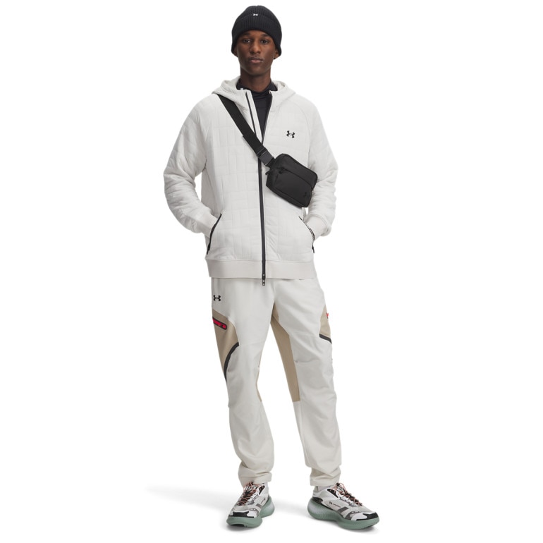 Męskie spodnie treningowe cargo UA Unstoppable Cargo Pant - białe
