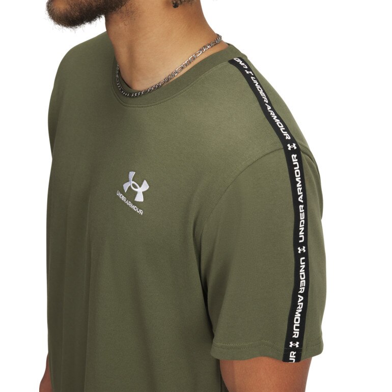 Męski t-shirt Under Armour UA Icon HWT Tee Taping - khaki
