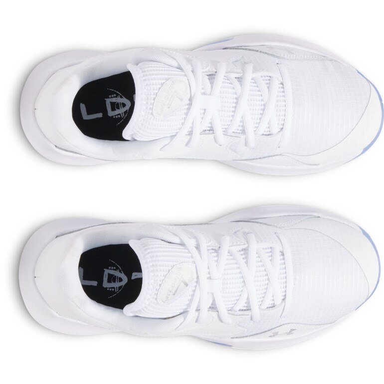 Buty do koszykówki uniseks Under Armour UA Lockdown 7 Low - białe