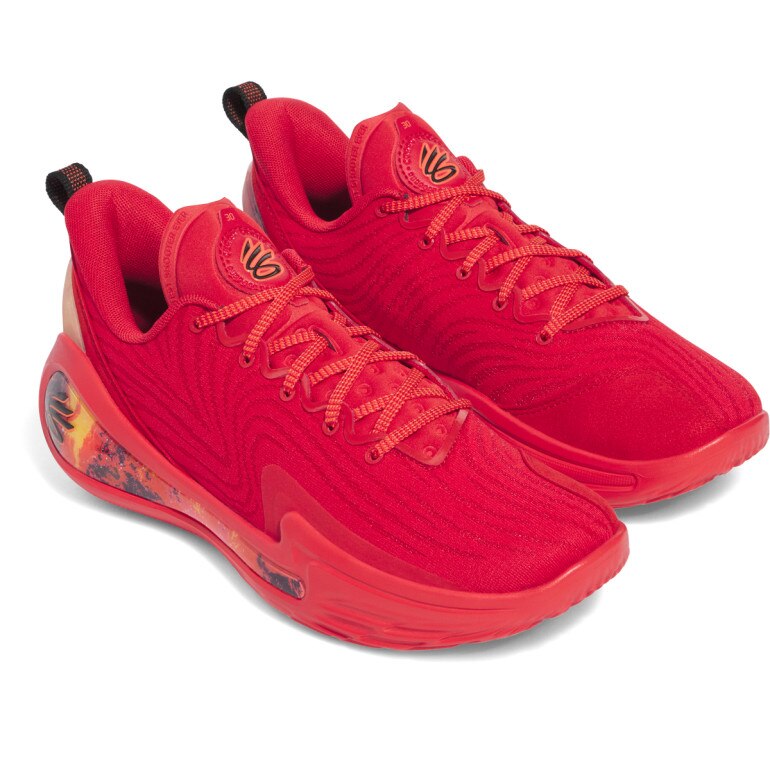Buty do koszykówki uniseks Under Armour Curry 12 Spark - czerwone 