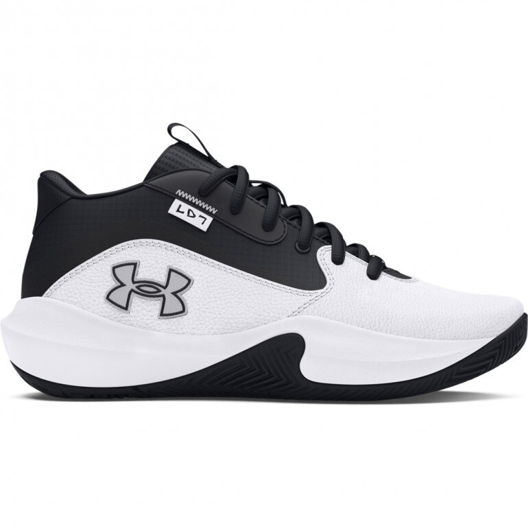 Dziecięce buty do koszykówki Under Armour UA Gs Lockdown 7 - białe