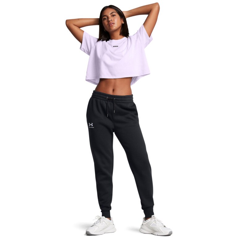 Damskie spodnie dresowe joggery Under Armour UA Icon Fleece - czarne