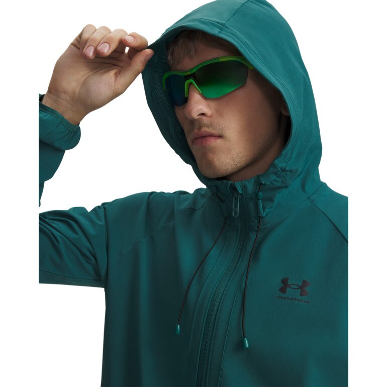 Męska kurtka wiatrówka Under Armour UA Stretch Woven Windbreaker - zielona