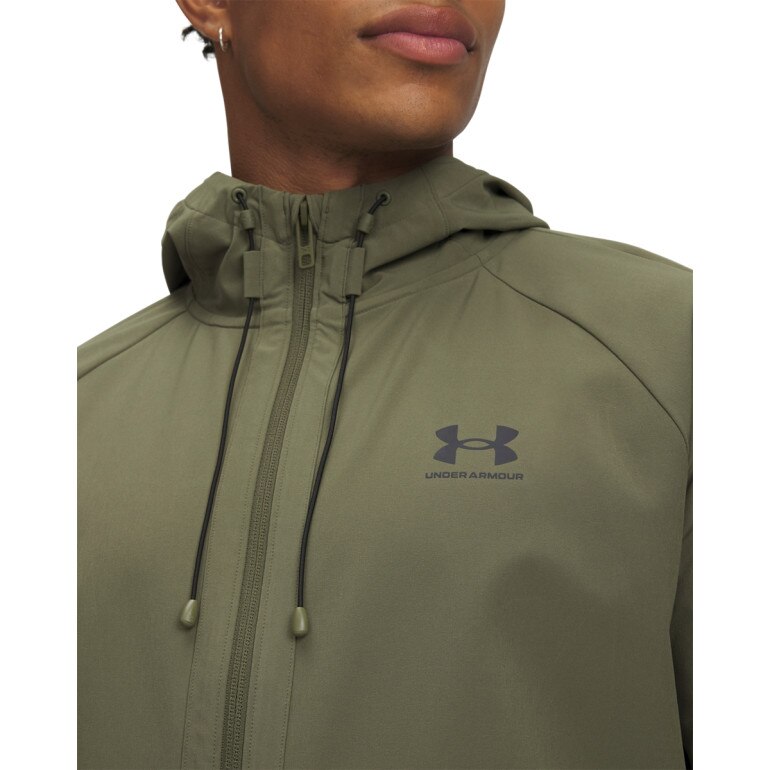 Męska kurtka wiatrówka Under Armour UA Stretch Woven Windbreaker - oliwkowa/khaki