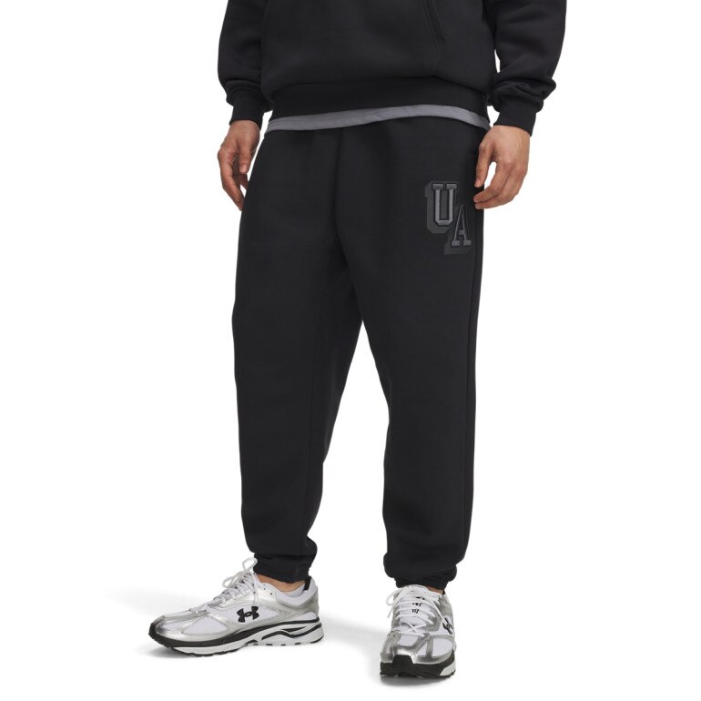 Męskie spodnie dresowe joggery Under Armour UA Icon Flc Graphic - czarne