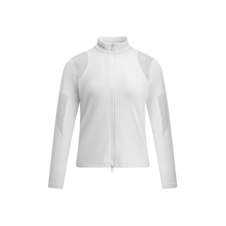 Damska bluza do biegania Under Armour UA Halo Engineered FZ - szary 