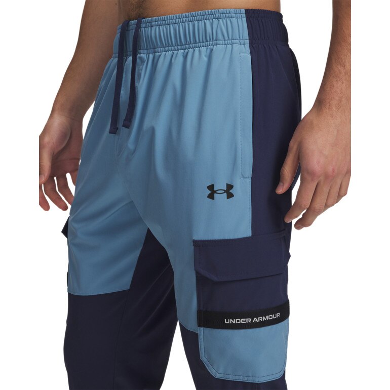 Męskie spodnie treningowe Under Armour UA Tech Utility Woven - niebieskie