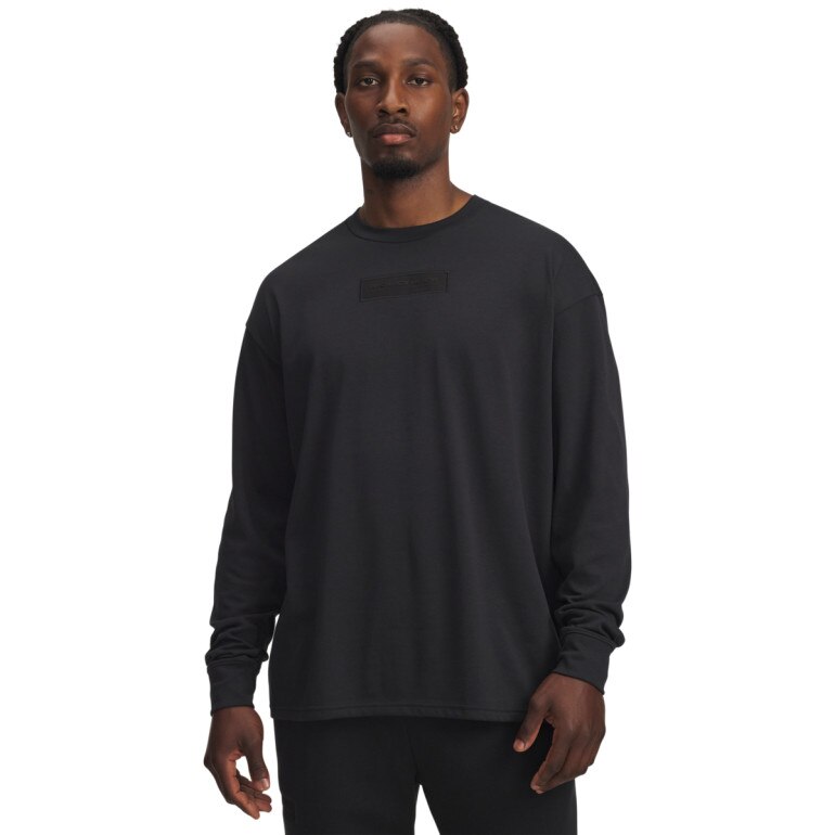 Męski longsleeve z nadrukiem Under Armour Project Rock LS - czarny