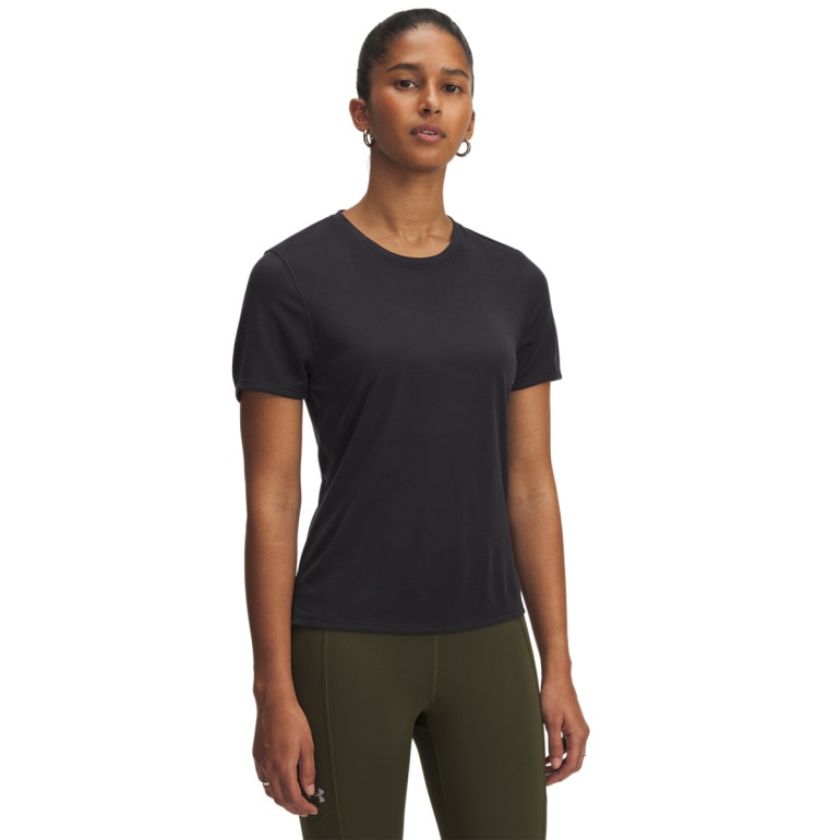 Damska koszulka do biegania Under Armour UA Launch Jacquard SS - czarna