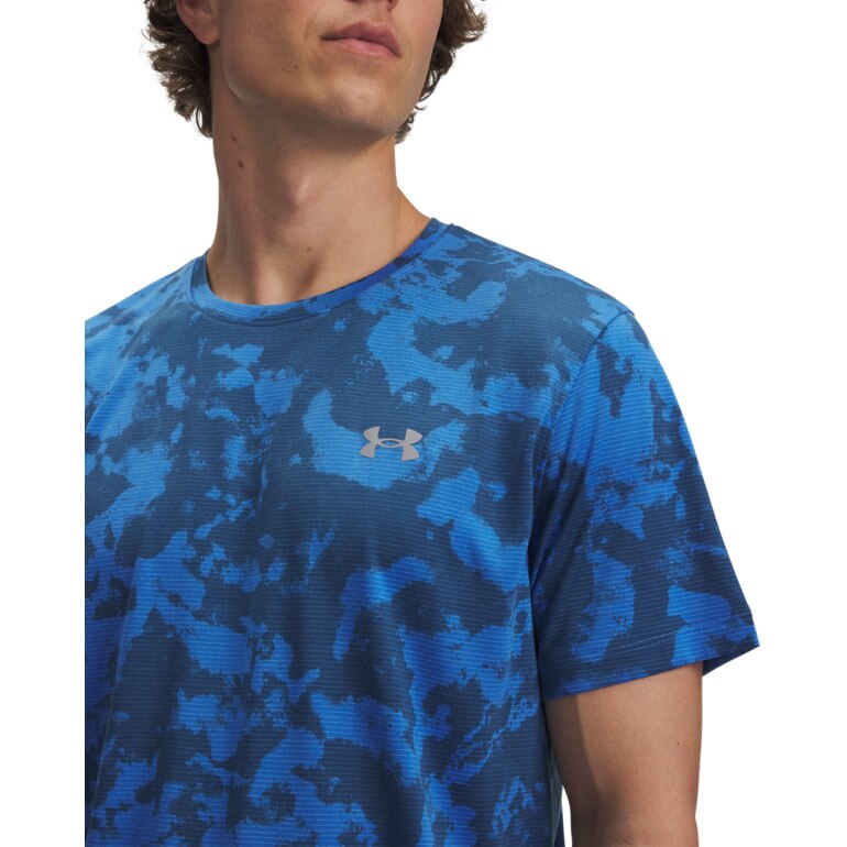 Męska koszulka do biegania Under Armour UA Launch Printed - niebieska