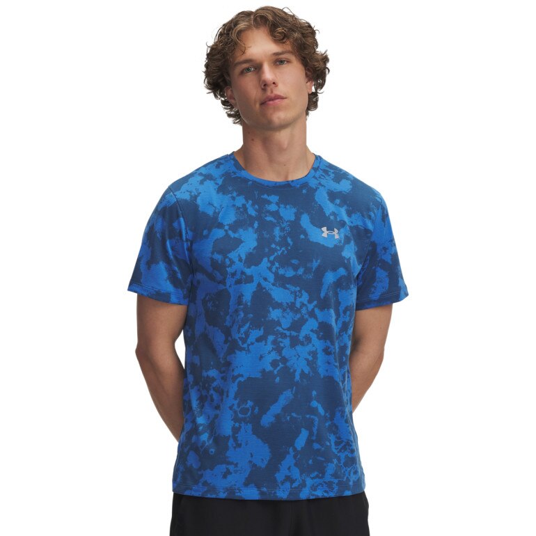 Męska koszulka do biegania Under Armour UA Launch Printed - niebieska