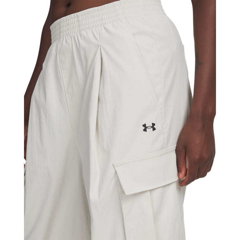 Damskie spodnie cargo Under Armour UA Unstoppable Rstop Cargo - białe
