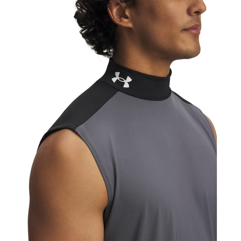 Męski top tank treningowy Under Armour HeatGear Wordmark - szary