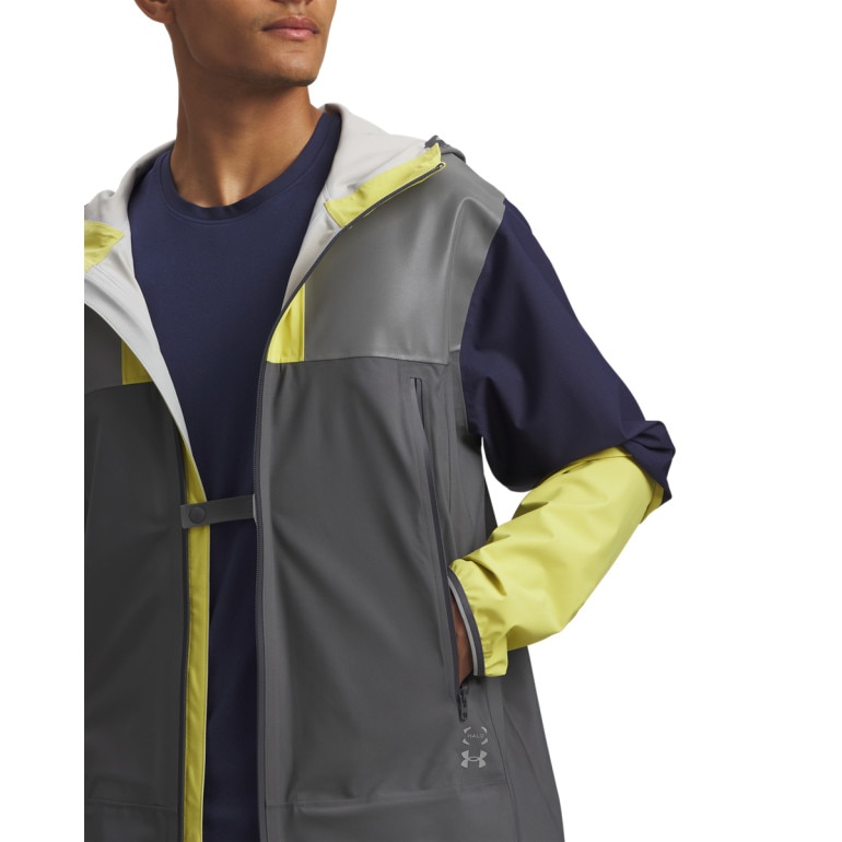 Męska kurtka do biegania Under Armour UA Halo Run Jacket - szara