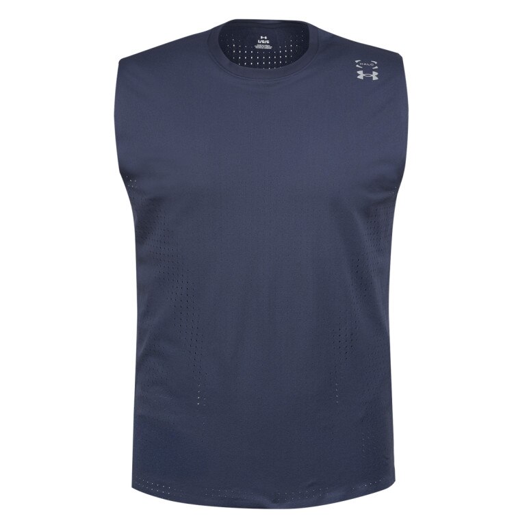 Męski top treningowy Under Armour UA Halo Vent SL - granatowy