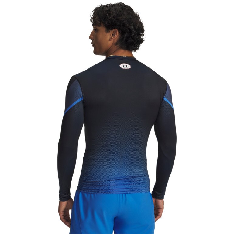Męski longsleeve treningowy Under Armour UA Heatgear Sub Crew LS - granatowa