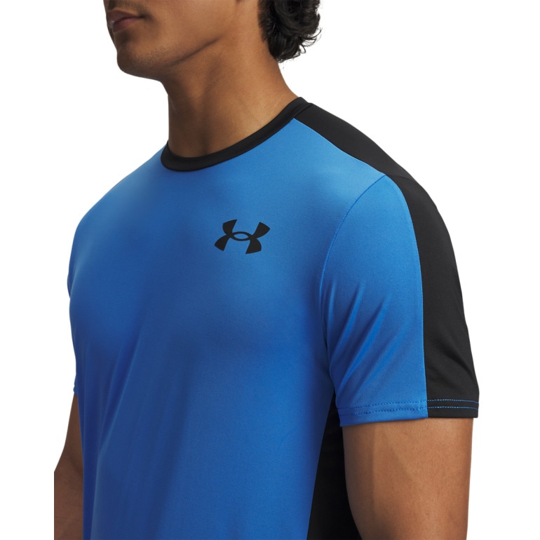 Męska koszulka treningowa Under Armour HeatGear Wordmark - niebieska