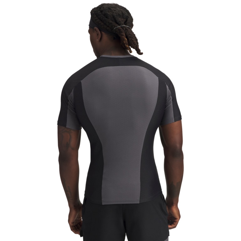 Męska koszulka treningowa Under Armour UA Halo Bonded Auxetic SS - szara
