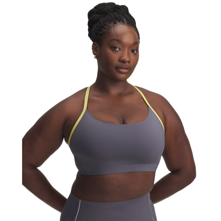Damski biustonosz treningowy Under Armour UA Halo Bonded Bra - szary 