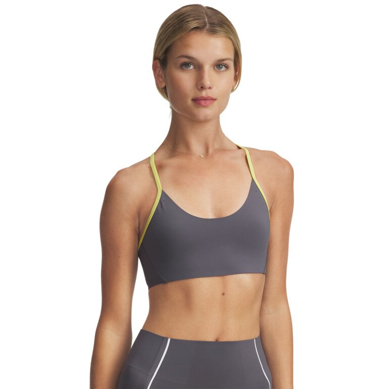 Damski biustonosz treningowy Under Armour UA Halo Bonded Bra - szary 