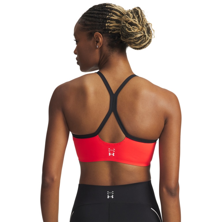 Damski biustonosz treningowy Under Armour UA Halo Bonded Bra - czerwony 