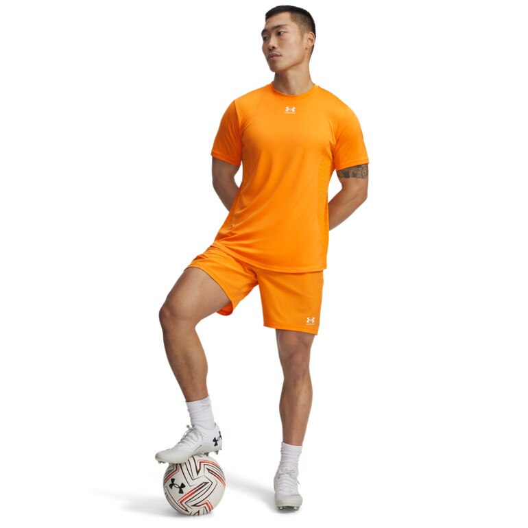 Męskie spodenki treningowe Under Armour UA Challenger Pro Shorts - pomarańczowe